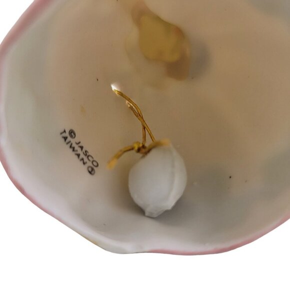 Jasco Strawberry Patches Porcelain Girl w/Bird Bell Home Décor Accent Keepsake - Picture 5 of 16